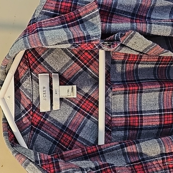 J Crew Boy Fit Flannel Button Up - Picture 2 of 4